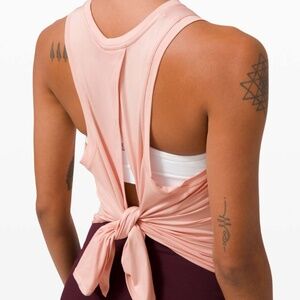 Lululemon All Tied Up Tank Top in Pink Mist size 8